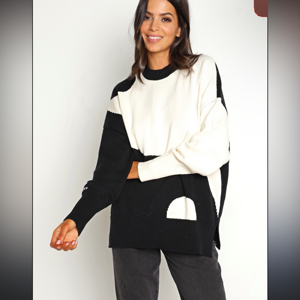PISTOLA Darya Oversized Crewneck Yin Ya g Sz Large